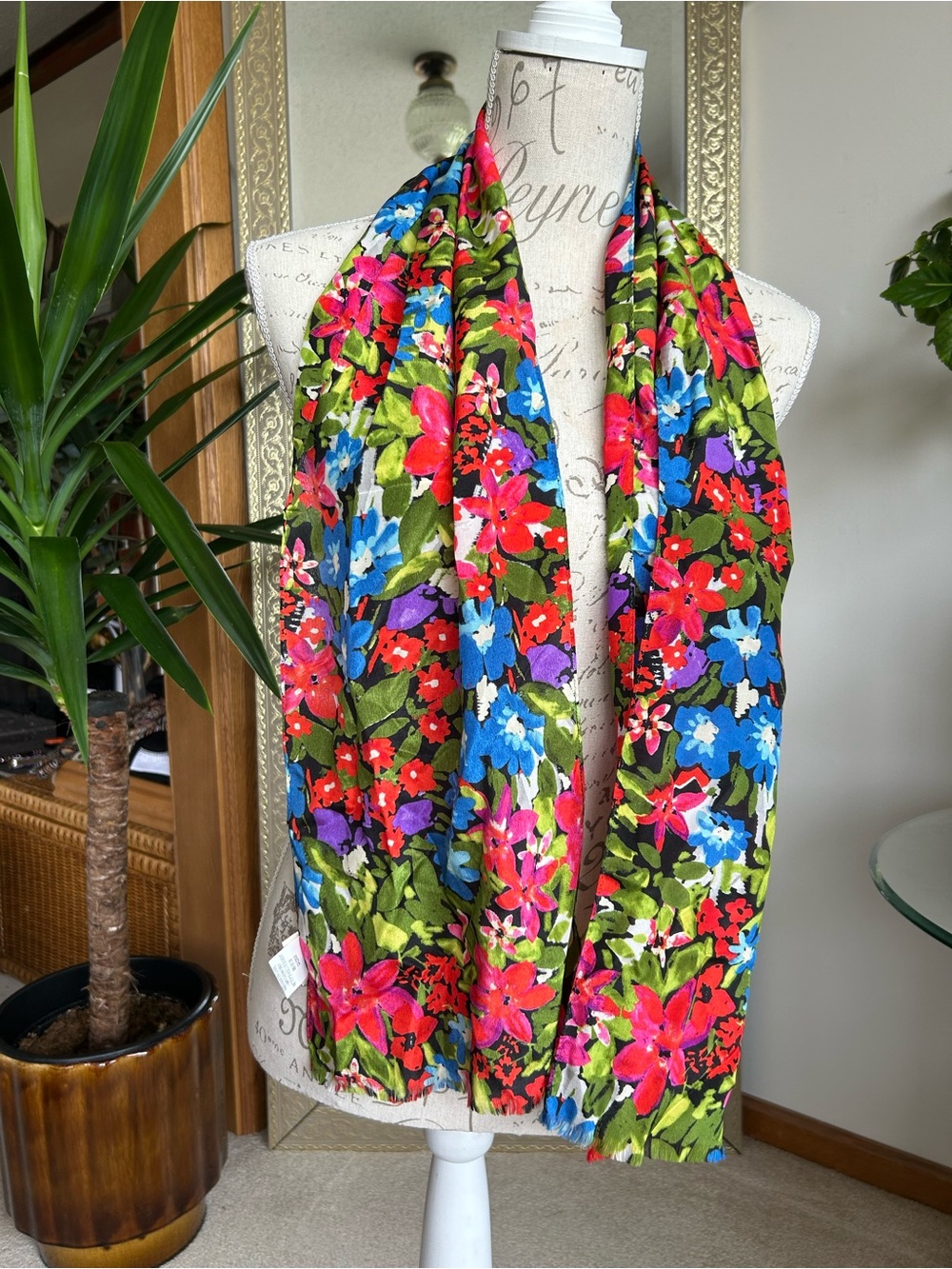 Vintage 100% silk scarf